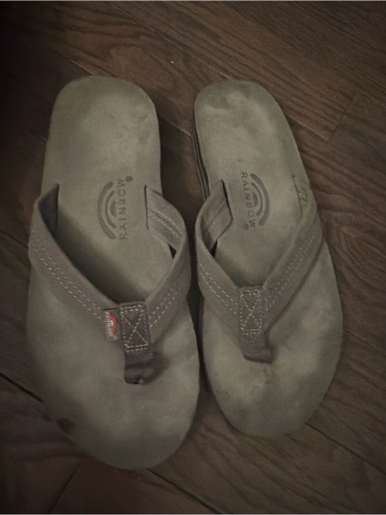 Rainbow Shoes - Rainbow Flip Flops men sz 10,5